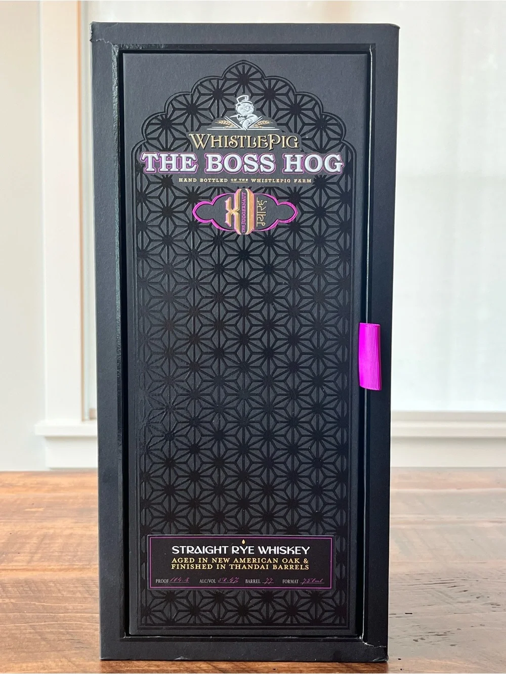 WhistlePig The Boss Hog XI The Juggernaut Rye Whiskey. Bottle, Box and Stopper